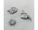 Lot Of (3) Metal Mech Robot Pauldrons Miniature Bits And Pieces - $16.03