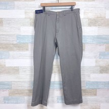 POLO Ralph Lauren Preston Chino Pants Gray Flat Front Cotton Twill Mens ... - $74.24