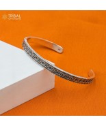 925 sterling silver stylish design adjustable bangle bracelet cuff248 - $63.35