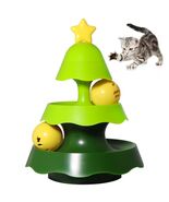 SIWWBW Cat Treat Dispenser Puzzle Feeder Toy Tree Color Interactive Ball - $194.73 MXN