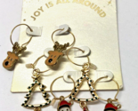 Christmas Reindeer Tree &amp; Snowman Set of 3 Earrings NEW - £7.83 GBP