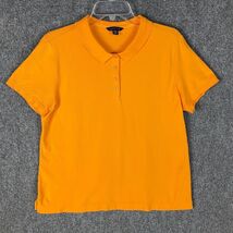 Lands&#39; End Polo Women&#39;s Large 14-16 Classic Fit Orange Cotton Adults L - $13.94 CAD