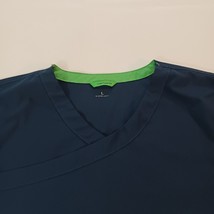 Carhartt Women's Force V-Neck Pockets Blue Workwear Top Short Sleeve Size Large image 9