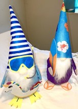 Shelf Sitters 2 Gnomes Plush Decoration  Lets Go to The Beach  Surfs Up! - $311.01 MXN