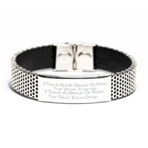 Funny Nurse Stainless Steel Bracelet, A Team Is Not A Group Of People That Work - £19.63 GBP