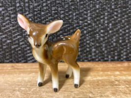 Vintage miniature bone china fawn deer spotted cute (please read) - $115.62 MXN