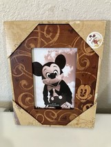 Disney Parks 4x6 Photo Frame Mickey Mouse Wood Grain Brand New With Tags  - $24.69