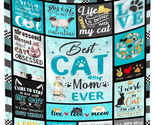 Mother&#39;s Day Gifts for Mom Her, Cat Mom Blanket 50X60 Inch Cat Lover Gif... - $40.11