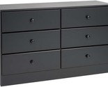 6-Drawer Dresser, Black, Prepac Astrid. - £173.37 GBP