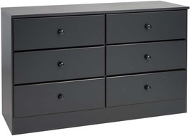 6-Drawer Dresser, Black, Prepac Astrid. - £173.84 GBP