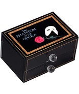 Phantom of the Opera Phantom Mask &amp; Rose Glass Musical Drawer Box - $86.43 CAD