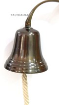 Brass Nautical Antique Ship Bell 8&quot; Wall Hanging Nautical Decor Door Bells - £49.56 GBP