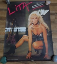 Lita Ford 1988 Original BMG Record Store Music Rock Poster 18X24 Kiss Me Deadly - £27.75 GBP