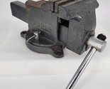 LARIN 5&quot; Jaws Gray Bench Vise With Swivel And Anvil Workbench Shop - £42.85 GBP