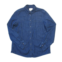 NWT Sezane Tomboy Shirt in Denim Blue Chambray Snap Down Top 36 / US 4 - £77.84 GBP