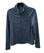 Pact Jacket Women Medium Blue Pockets Stand Collar Organic Breathable St... - $39.34 CAD