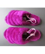 UGG Fluff Yeah Shearling Slide Slingback Platform Sweet Plum Sz 7 New - $1,467.70 MXN