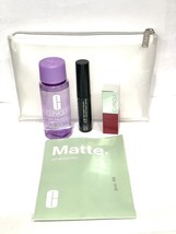 Clinique 4-Pc Set: Lipstick 06 Rose Pop, Makeup Remover, Mascara &amp; Bag - $14.84