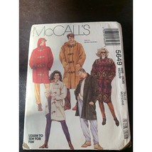 McCall&#39;s Misses Mens Boys Coat Sewing Pattern Sz Med 36 - 38 5649 = Uncut - £8.53 GBP
