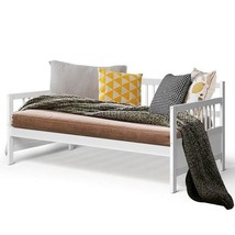 Twin size 2-in-1 Wood Daybed Frame Sofa Bed in White Finish - $7,328.61 MXN