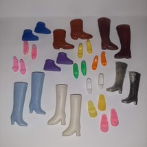 Vintage Doll Shoes Boots Barbie &amp; KO Clone Lot x15 Pair Heels Western - £11.73 GBP