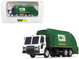 Mack LR Refuse Rear Load Garbage Truck &quot;Waste Management&quot; White and Green 1/87 - £51.64 GBP