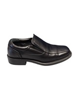 Bruno Marc Wedding Dress Shoes Youth Boys Sz 2 Black Square Toe Slip On ... - $21.89