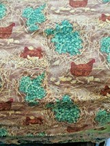 FABRIC from Red Rooster &quot;What Came First? Chicken?&quot; Farm Brown Tones 9 pcs $7.50 - £5.85 GBP
