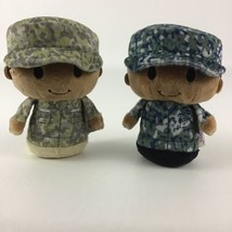 Hallmark Itty Bittys Camo Plush Lot 4&quot; Military Soldier Marine Army Navy Toy - £18.80 GBP
