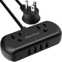 Power Strip With Usb, Mini Surge Protector With 2 Wide-Spaced Outlets &amp; ... - $25.99