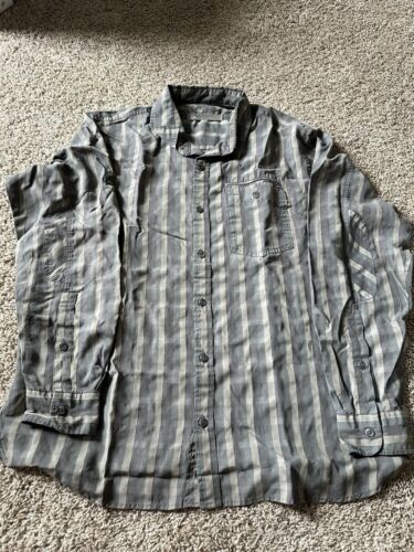 REI Mens Stripes Button Down Hiking Long Sleeve Shirt Size XL Pockets Co... - $14.01