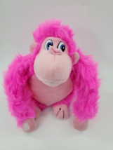 Toy Works Pink Hanging Gorilla Furry Plush Stuffed 10&quot; Animal B312 - £7.85 GBP
