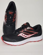 Saucony Versafoam Cohesion 13 Mens Size 11.5 Sneakers Shoes Black Red Ne... - £55.38 GBP