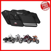Multi-Pocket Wall-Mount Saddle Bag Organizers for 2014-2025 Harley Motor... - $55.43