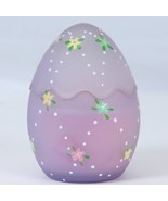 Easter Egg Candle Holder Votive Hand Painted Satin Frost Lavender 3.5&quot;H ... - $140.31 MXN