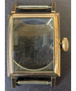 Vintage Anchor Deco Tank Watch Case with Crown, Crystal, Back &amp; Spring Bars - $29.69