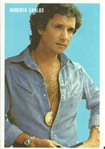 ⭕VTG card pocket calendar 1986 ROBERTO CARLOS Portugal group music singer - $73.65 MXN