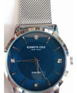 Kenneth Cole New York Diamond Men&#39;s Blue Analog Watch Steel Bracelet - $1,414.17 MXN