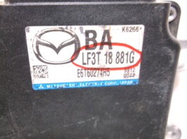 2010..10  MAZDA 3/ 2.0L/ AUTOMATIC  / ENGINE COMPUTER.ECU image 3