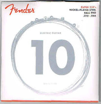 Fender 10 Super 250&#39;s Nickel-Plated Steel Ball End .010-.046 - 6 Electric Guit.. - £5.99 GBP