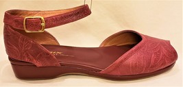 RE-MIX Open Toe Sling Back Wedge Sandals Sz.- 9M Red Leather - £70.77 GBP