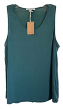 Green Envelope Women&#39;s Blouse Top Sleeveless Modal Scoop Neck Size XL Dark Green - £13.44 GBP