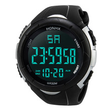 „HONHX“ für Herren-Elektronikuhr Negative Black Large Screen Sport Watch - £8.62 GBP