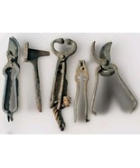 Set of 5 Antique Primitive Vintage Tools Blacksmith Farrier Pruning Shears - $47.21 CAD