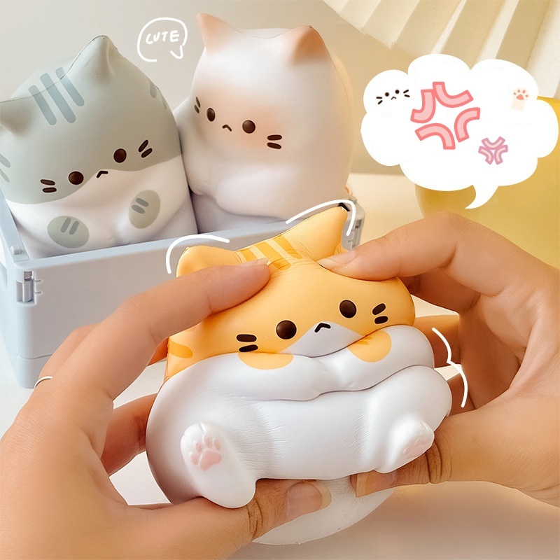 Cute Cat Squishy Stress Relief Toy - Adorable Slow Rising Squeeze Toy - $16.99