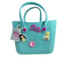 Barbie x Miniso Aqua Tote Bag with Charms Barbie 65 Limited Edition Coll... - $23.90