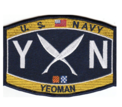 4.5&quot; Navy Deck Yeoman Wn Embroidered Patch - $29.99