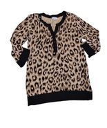 Joseph A Women’s Leopard Print 3/4 Sleeve Tunic Top Size Medium – Rayon ... - $19.06 CAD