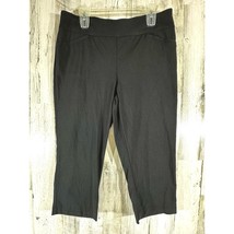 Chicos Fabulously Slimming Perfect Stretch Black Capris Sz 2 or Large (3... - $19.77