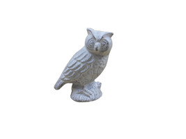 Whitewashed Cast Iron Owl Metal Door Stop 6&quot;&quot; - $28.99